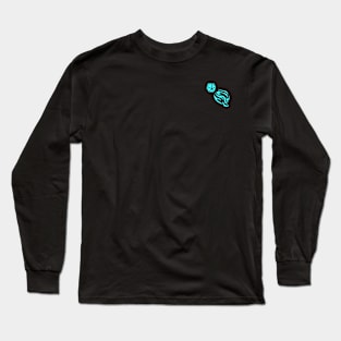 Reckless Attack Podcast Dice Logo Bright Blue Long Sleeve T-Shirt